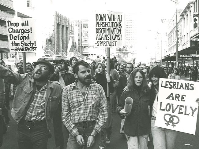 The 1978 Mardi Gras and Gay Solidarity Group protests. Picture: Australian Lesbian and Gay Archives