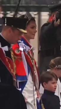 Prince William and Catherine Middleton arrive at the King's Coronation