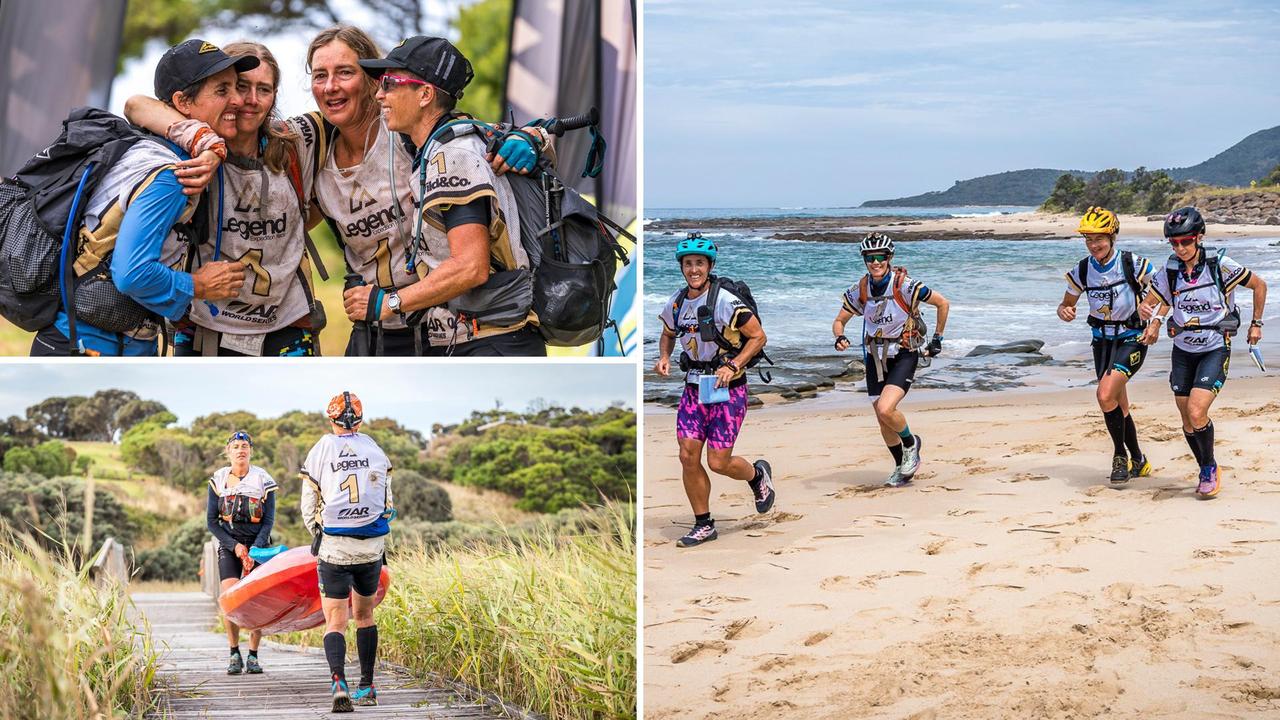 The Mountain Designs Wild Women adventure racing team in action. Picture: Margarete Oti Oliveira