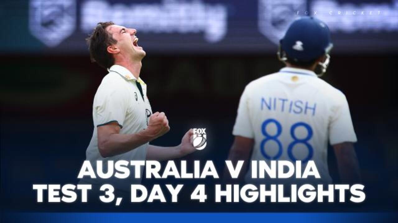 AUS v India - 3rd Test, Day 4 Highlights