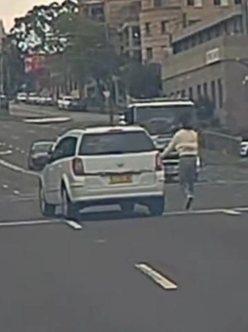 The woman managed to wrench open the door of the moving car and bring it to a stop, while waving to onlookers for assistance. Picture: Instagram