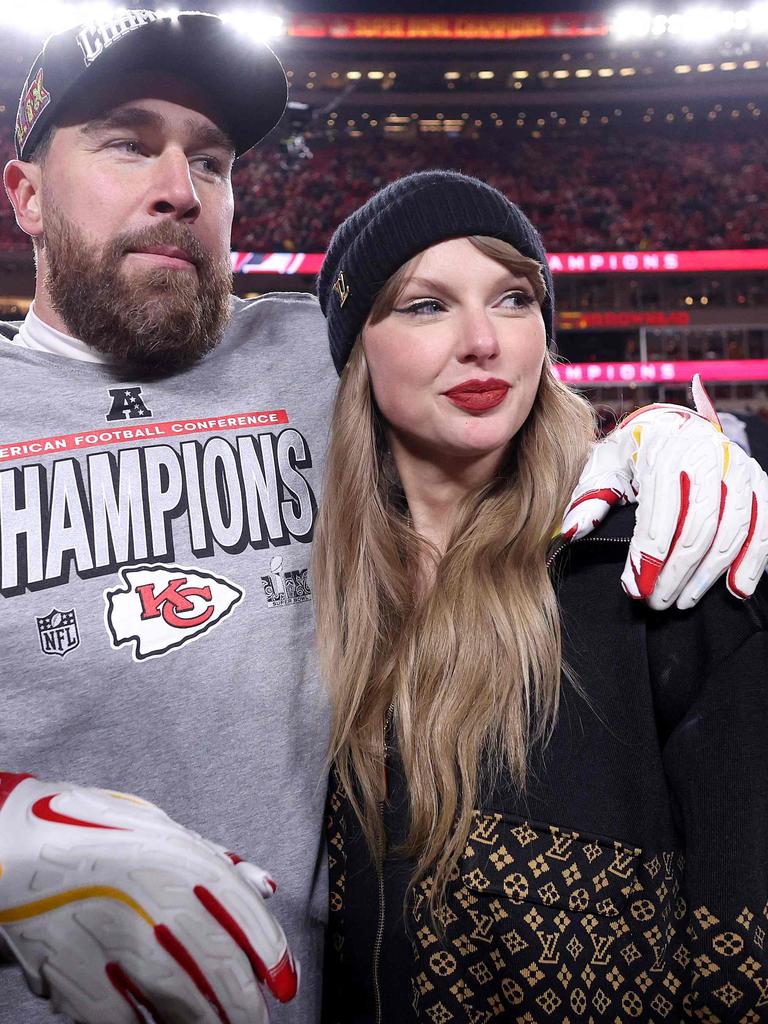 Kelce has become far more famous since dating Taylor Swift. Picture: JAMIE SQUIRE / GETTY IMAGES