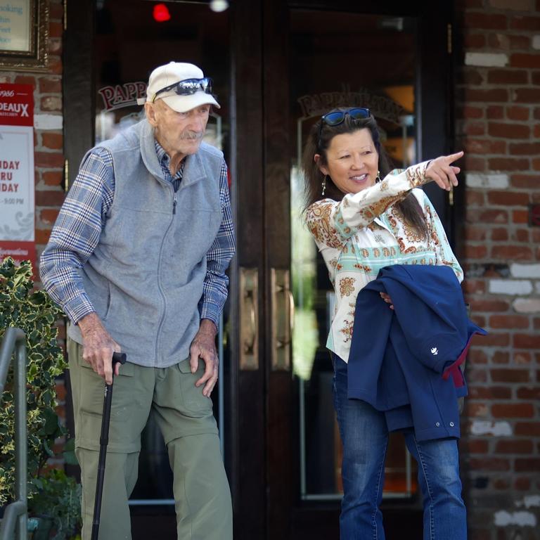 Gene Hackman and his wife Betsy Arakawa were spotted in Santa Fe, New Mexico grabbing a bite at Pappadeaux's on March 28, 2024. Credit: SPLASH/BACKGRID