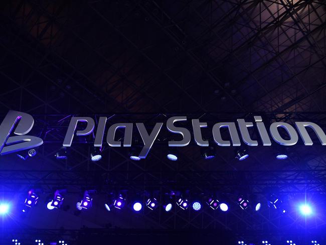 (FILES) In this file photo taken on September 12, 2019 the Sony Playstation logo is seen during the Tokyo Game Show in Makuhari, Chiba Prefecture. - Sony said October 8, 2019 its next-generation PlayStation 5 console, with new immersive features giving players the tactile experience of virtual worlds, would launch for the 2020 holiday season. The Japanese electronics firm, which had teased its new console earlier this year, said a major new feature of the updated console would be its immersive controller. (Photo by CHARLY TRIBALLEAU / AFP)