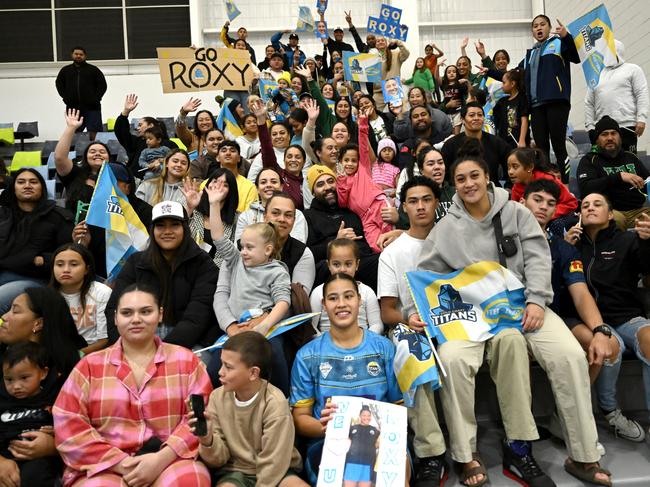 Titans Netball player Roxanne (Roxy) Rhind debuts for Ruby Series, family flocks to watch