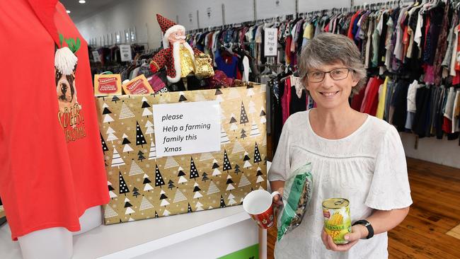 GIVING: ADRA op shop is asking for donations to send to struggling farmers this Christmas. Karen Tyler is calling for community support. Photo Patrick Woods / Sunshine Coast Daily.