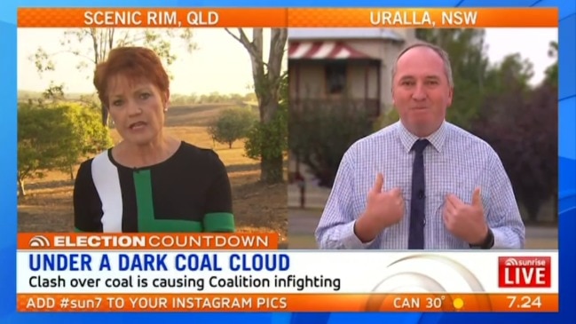 Pauline Hanson slams Barnaby Joyce over power price inaction (Sunrise)