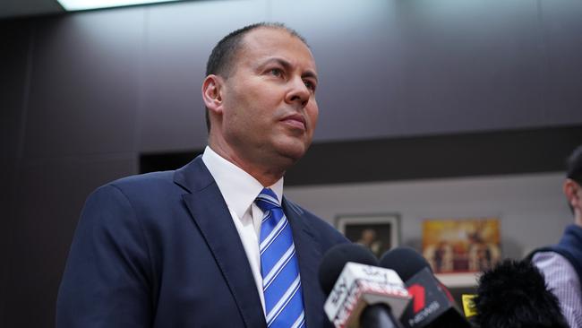 Australian Minister for the Environment and Energy Josh Frydenberg speaks during a press conference in Melbourne, on Tuesday, July 17, 2018. (AAP Image/Alex Murray) NO ARCHIVING