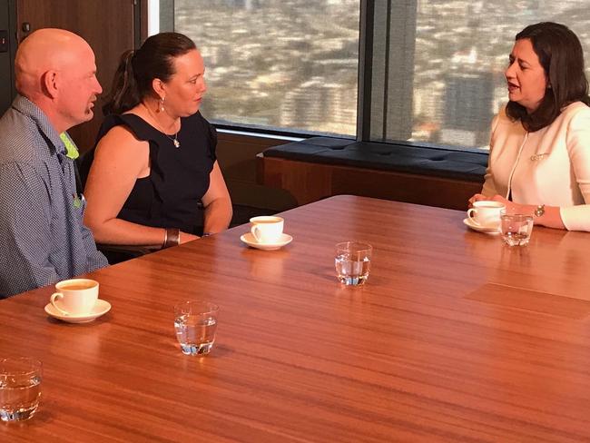 Dolly’s parents, Tick and Kate Everett, met Premier Annastacia Palaszczuk in their work to combat school bullying.