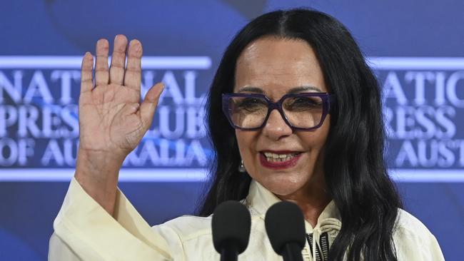 Linda Burney, Minister for Indigenous Australians, addresses the National Press Club of Australia in Canberra. Picture: NCA NewsWire / Martin Ollman