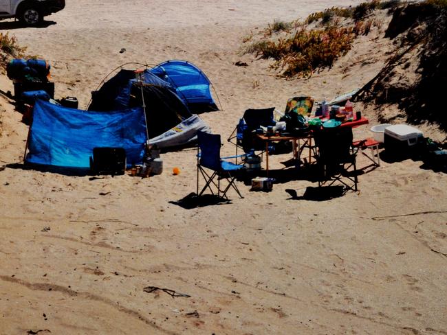 The backpackers’ campsite at Salt Creek.