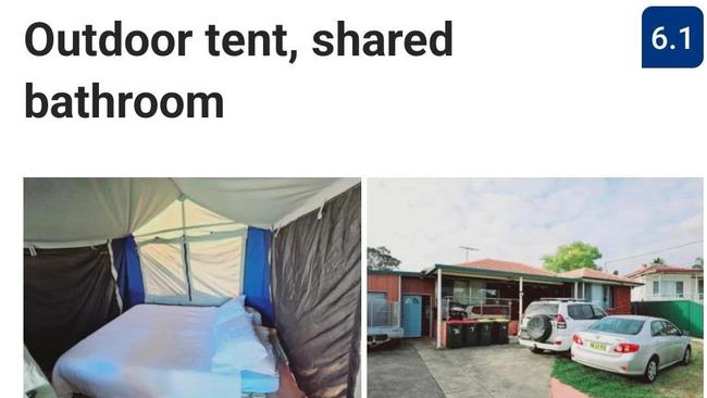 The booking promised “quiet garden views”. Picture: Booking.com