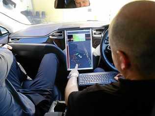 The minister for Main Roads and Road Safety Mark Bailey MP visited Queensland Raceway to officially launch the automated driving project to have cars fitted with Bosch technology. Picture: David Nielsen