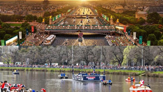 Olympics organisers will be hoping for a better result than when the AFL tried for a river-based parade in 2022.