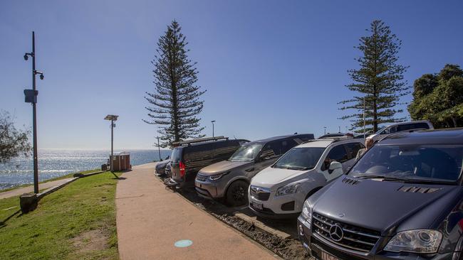 The carpark on top of Burleigh Hill and a road leading to one of the Gold Coast's most loved headland lookouts will be removed and replaced by parkland under a controversial plan by Gold Coast council. Picture: Jerad Williams