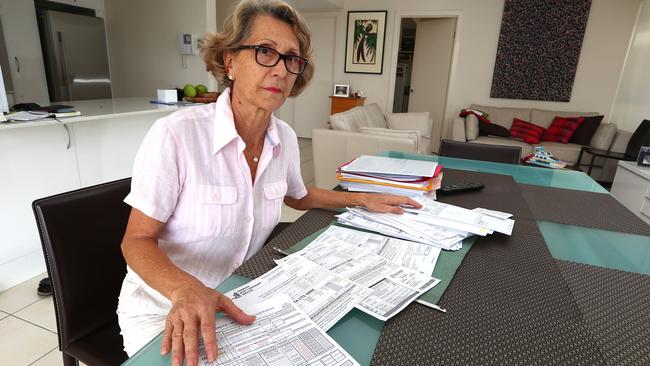 Clellia Zilli is a unit owner in the Sonata Apartments complex at Broadbeach and has seen her body corporate fees double from 2013 to 2014 Pic by David Clark