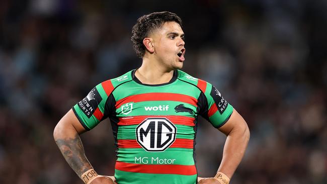 Latrell Mitchell of the Rabbitohs. Photo by Cameron Spencer/Getty Images