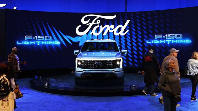 People visit the New York International Auto Show at the Jacob K. Javits Convention Center on April 15, 2022 in New York City. Picture: AFP