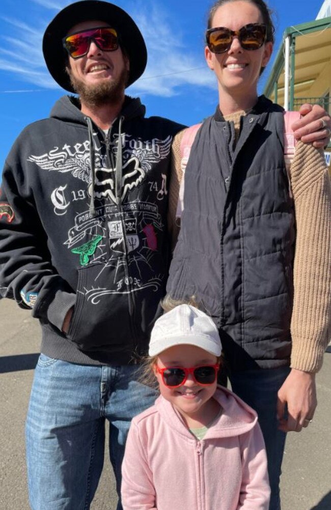 From left, Peter Aley with Lailah and Kate Farlow.