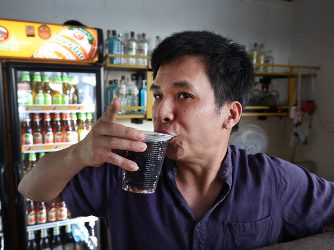 Bartender Duang Doc Toan poured a Tiger Vodka and lemonade and had some himself in an attempt to prove it was safe.