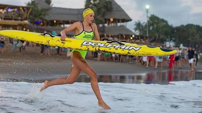 Lizzie Welborn competing at the World ironman series in Bali last year. Picture supplied.