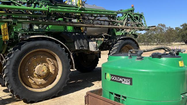 The Batchmate unit and John Deere sprayer used by Chris North on the Riverina cropping property were he works.