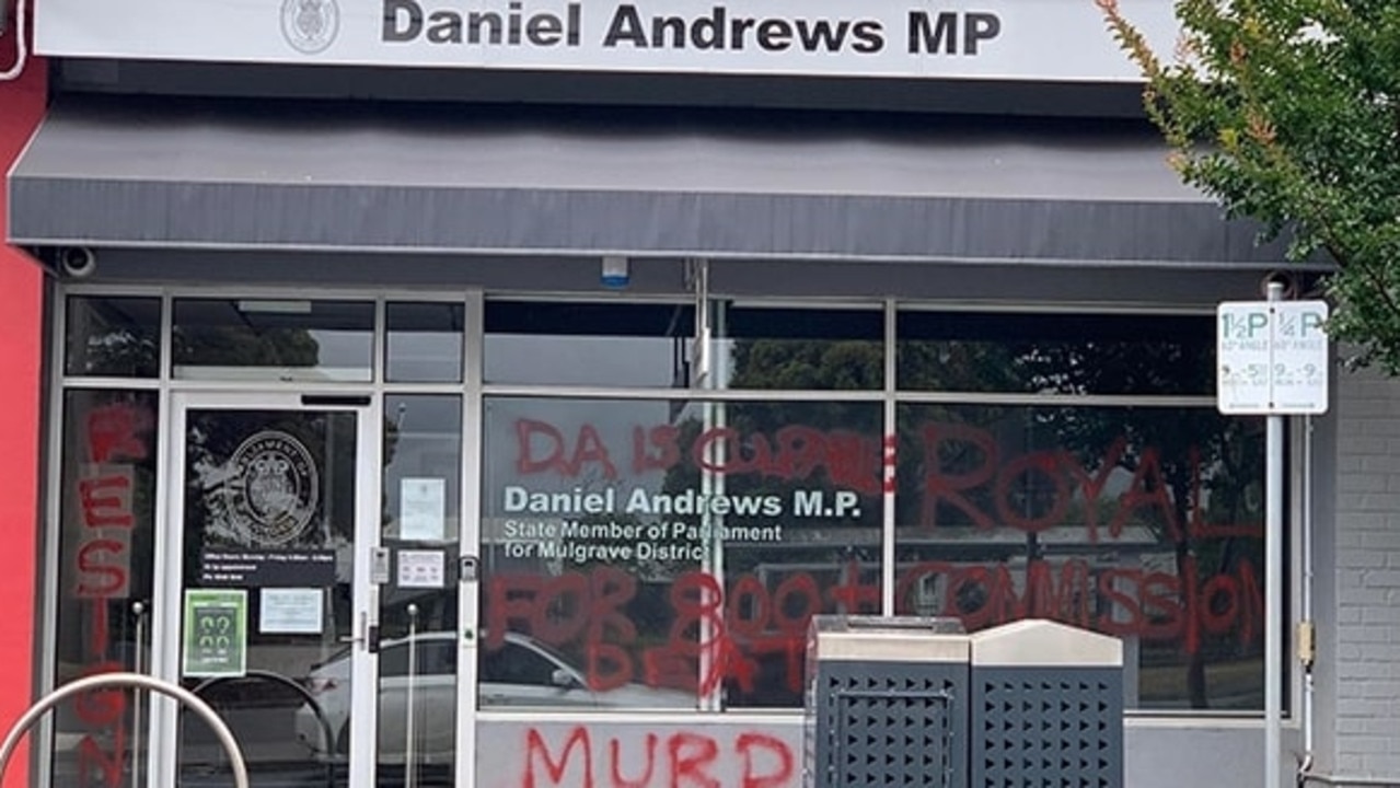 Vandals target Premier Daniel Andrews' electorate office in Noble Park |   — Australia's leading news site