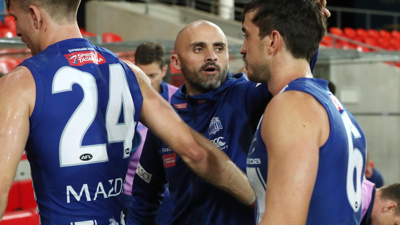 North Melbourne coach Rhyce Shaw has taken extended personal leave. Picture: Michael Klein