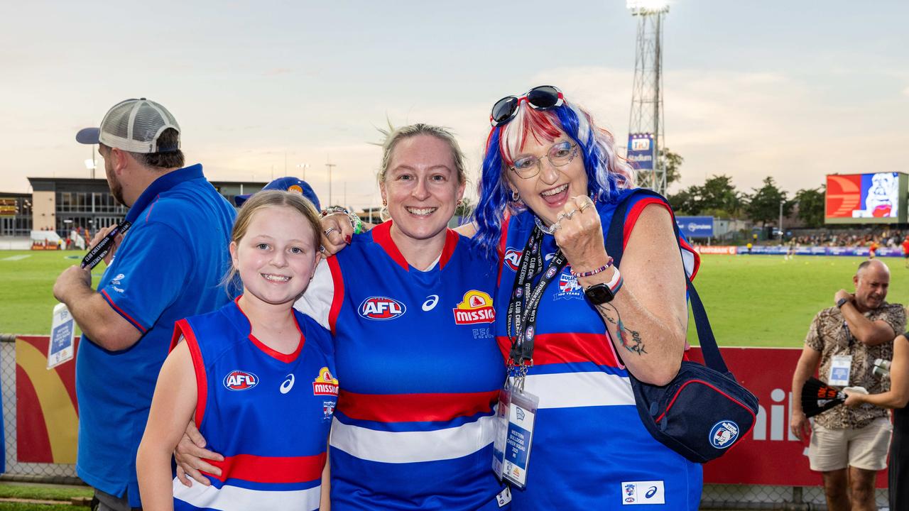 Fans at the Gold Coast Suns v Western Bulldogs 2025 AFL match at TIO Stadium. Picture: Pema Tamang Pakhrin