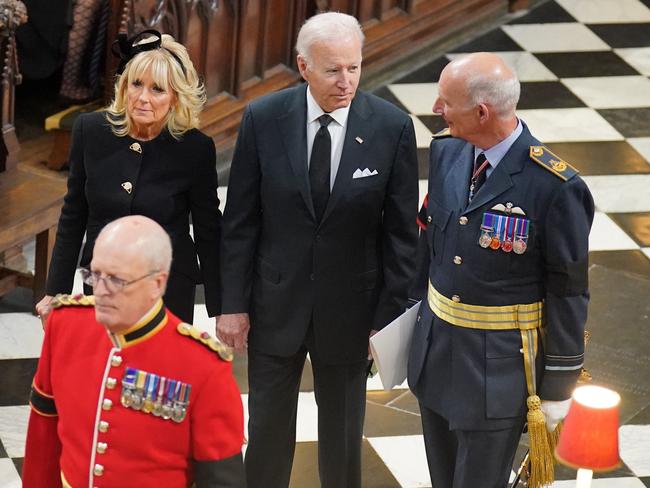 The Bidens at the Queen’s funeral. Picture: Getty Images