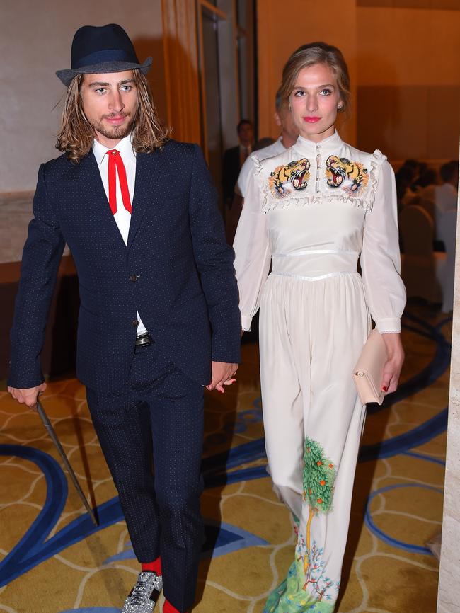 Peter Sagan and wife Katarina step out in Abu Dhabi. Photo: Tim De Waele