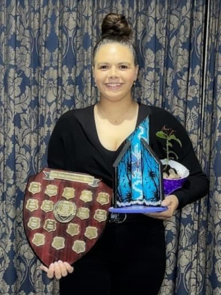 Emily Young received the Senior Sports award at the 2021 NAIDOC Week awards ceremony.