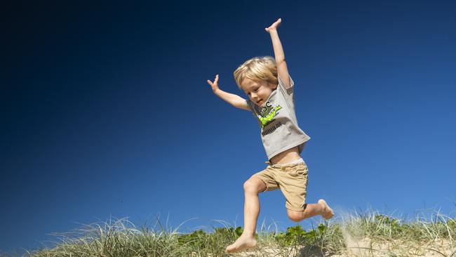 5 year old Taj Bogatek who survived life saving in-womb surgery before he was even born. Picture: Lachie Millard.