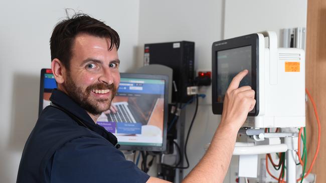 Night Watch: Box Hill Hospital emergency department nurse Dan Halls. Picture: Josie Hayden