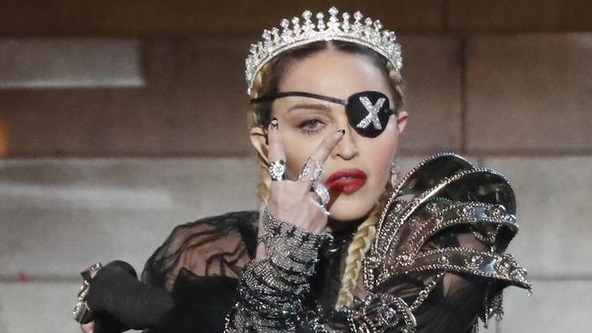 We have reached peak woke now Madonna has been slammed for appropriating disability for wearing an eye patch. Picture: Michael Campanella/Getty Images