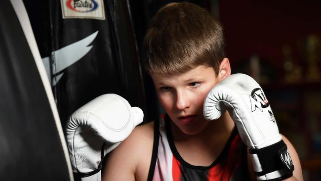 Sunshine Coast Thai Boxing Centre fighter Lochlan Wallis. Picture: Patrick Woods.