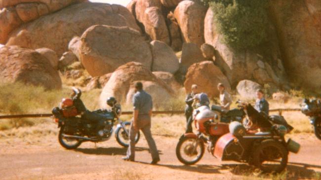 Police reviewed the Cold Case triple murders of Karen Edwards, Tim Thomson and Gordon Twaddle at Spear Creek near Mt Isa in 1978. The last known picture of the group, taken by a tourist when they stopped at Devils Marbles.