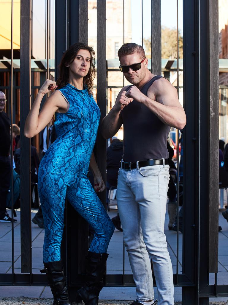 Kendehl Heinze and Fenton Matthews pose for a picture at the Mortal Kombat Casting Call in Glenside, Saturday, Aug. 17, 2019. Picture: MATT LOXTON