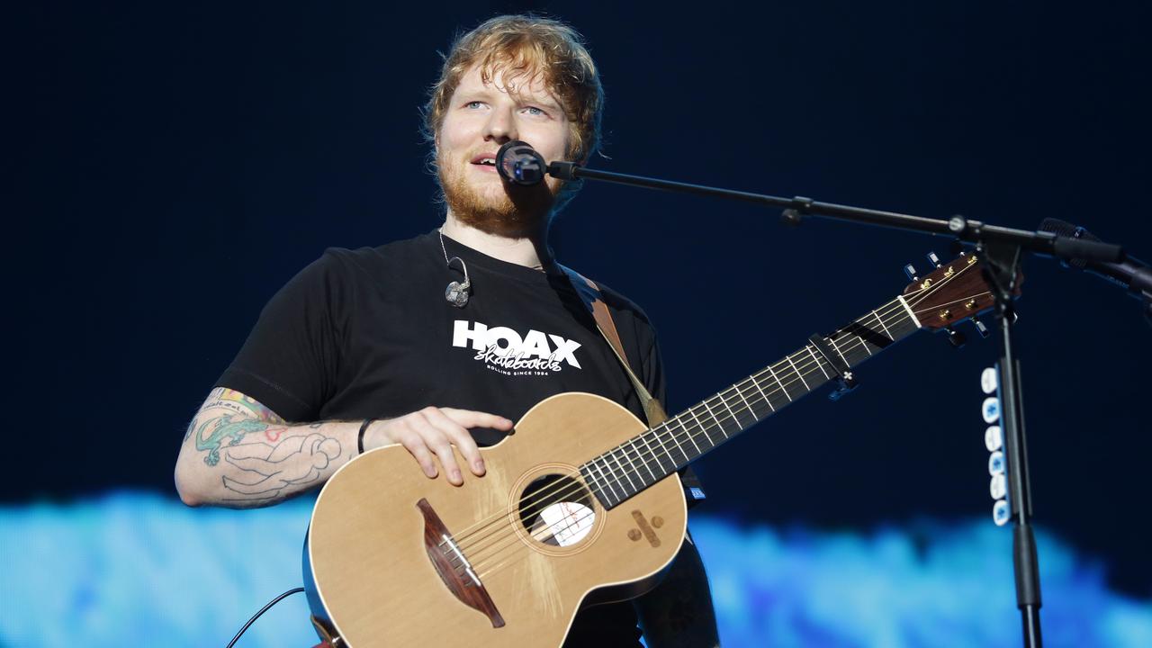 Singer Ed Sheeran at his Sydney concert. Picture: Christian Gilles