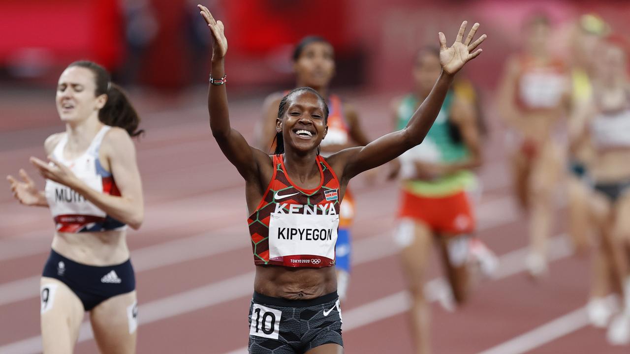 Faith Kipyegon was irresistible on the track win winning 1500m gold. Picture: Alex Coppel