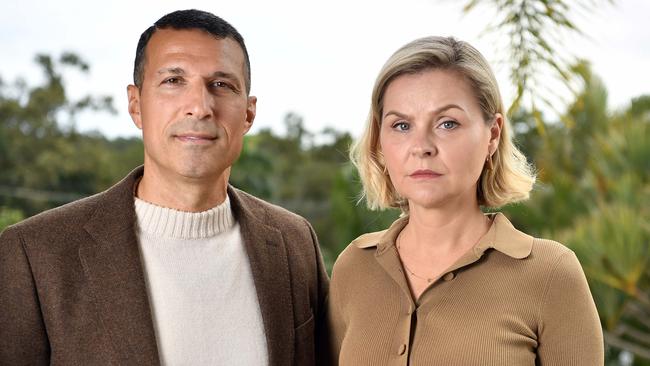 Charif Kazal and his wife Agnes at home on the Sunshine Coast this week. Photo: Patrick Woods.