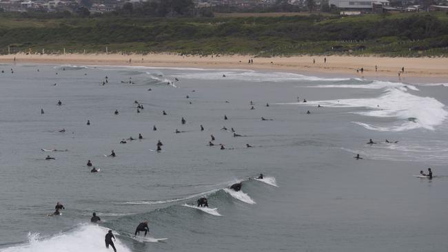 Surfers return to Maroubra beach on Monday morning. Picture: Getty Images