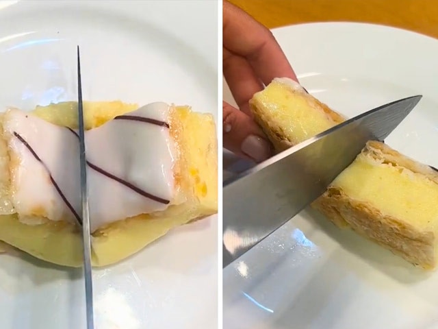 You've been cutting vanilla slice wrong