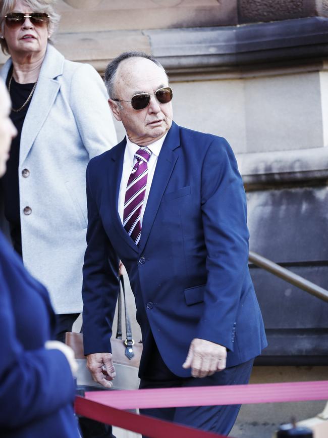 Max Krillich arrives at the state funeral for Bob Fulton on Friday. Picture: Sam Ruttyn