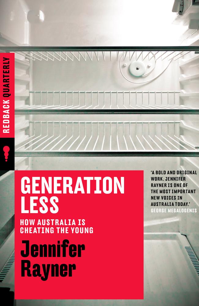 ‘Generation Less’ by Jennifer Rayner explores the inequality between generations.