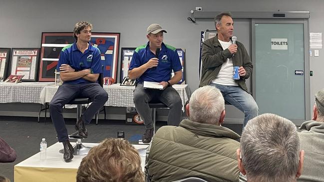 Alastair Clarkson at the Kaniva Leeor United Football Netball Club on Friday night. Picture: Kaniva Leeor United Football Netball Club