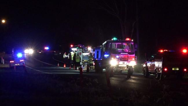 The highway was closed for hours on Saturday as police investigated. Picture: TNV