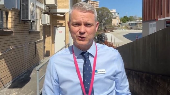 Cr James Mackay at the site, which he says still has tricky technical building work left to be done.