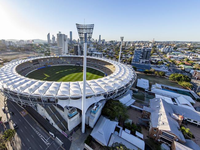 East Brisbane State School, seen in the bottom left of this photo, is located beside the Gabba.