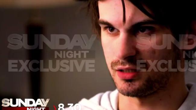 Scott Broadbridge reveals more about his fiance Cassie Sainsbury's situation to Sunday Night. Picture: Screengrab/Seven